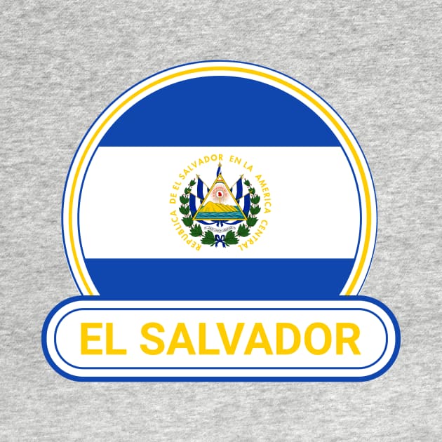 El Salvador Country Badge - El Salvador Flag by Yesteeyear